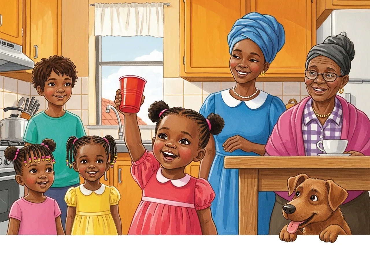 Naomi's Red Cup — Sunbird Readers Stage 1 · First Words graded reader